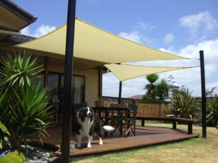 COOLAROO READY TO HANG SHADE SAIL SQUARE 3.6M X 3.6M - Image 2