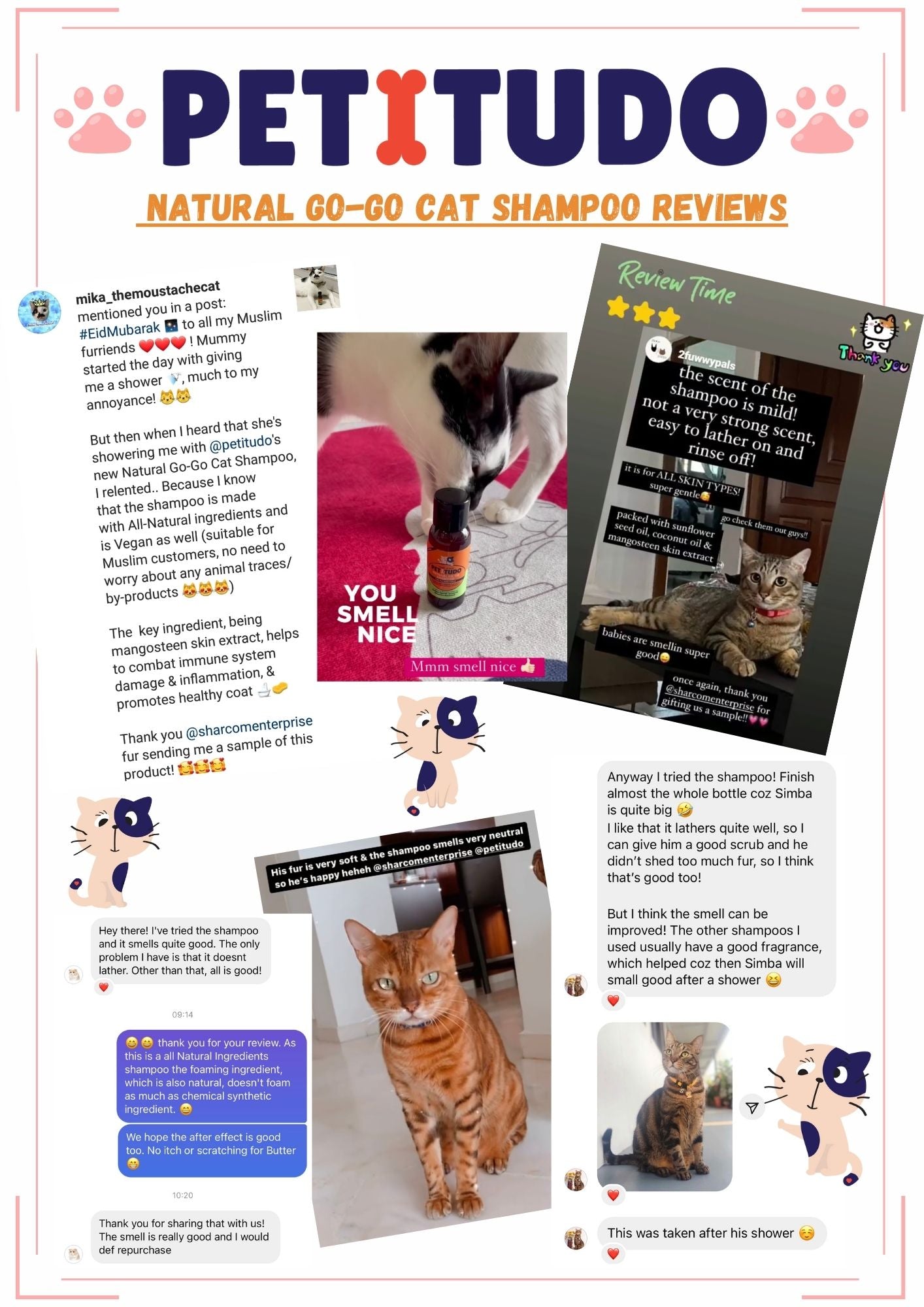 REFILL - PETITUDO NATURAL GO-GO Cat Shampoo 250ml - Image 2