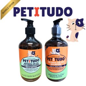 Bundle Deal. PETITUDO NATURAL GO-GO Cat Shampoo and Conditioner 500ml each
