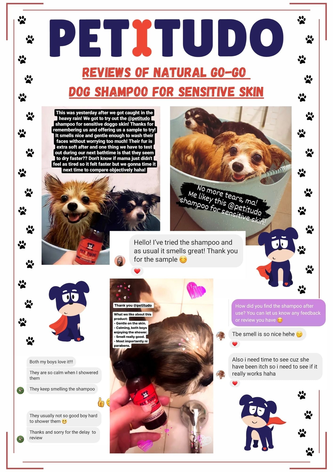REFILL-PETITUDO NATURAL GO-GO Dog Shampoo for (Sensitive skin) 250ml - Image 2