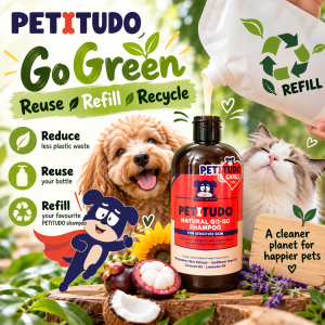 REFILL-PETITUDO NATURAL GO-GO Dog Shampoo for (Sensitive skin) 250ml